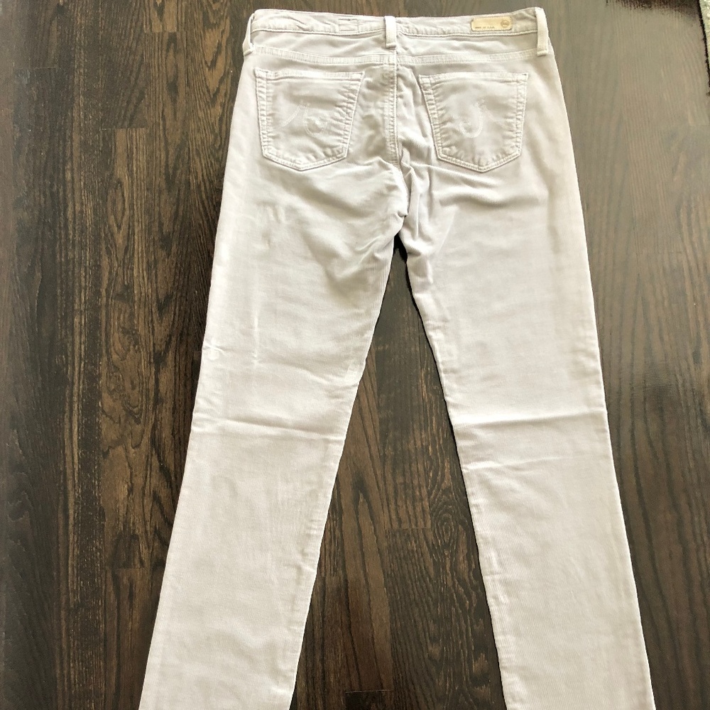 AG Straight Leg Gray Corduroy Jean